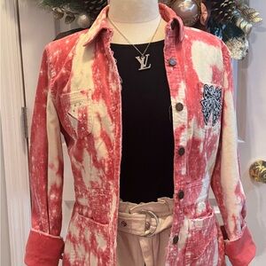 Tie-Dye Button-Up Jacket